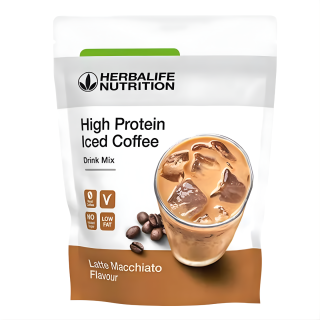 High Protein Iced Coffee Latte Macchiato Flavour